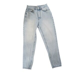 BDG Mom Jeans Womens W27 Light Wash High Rise Tapered Leg Denim
